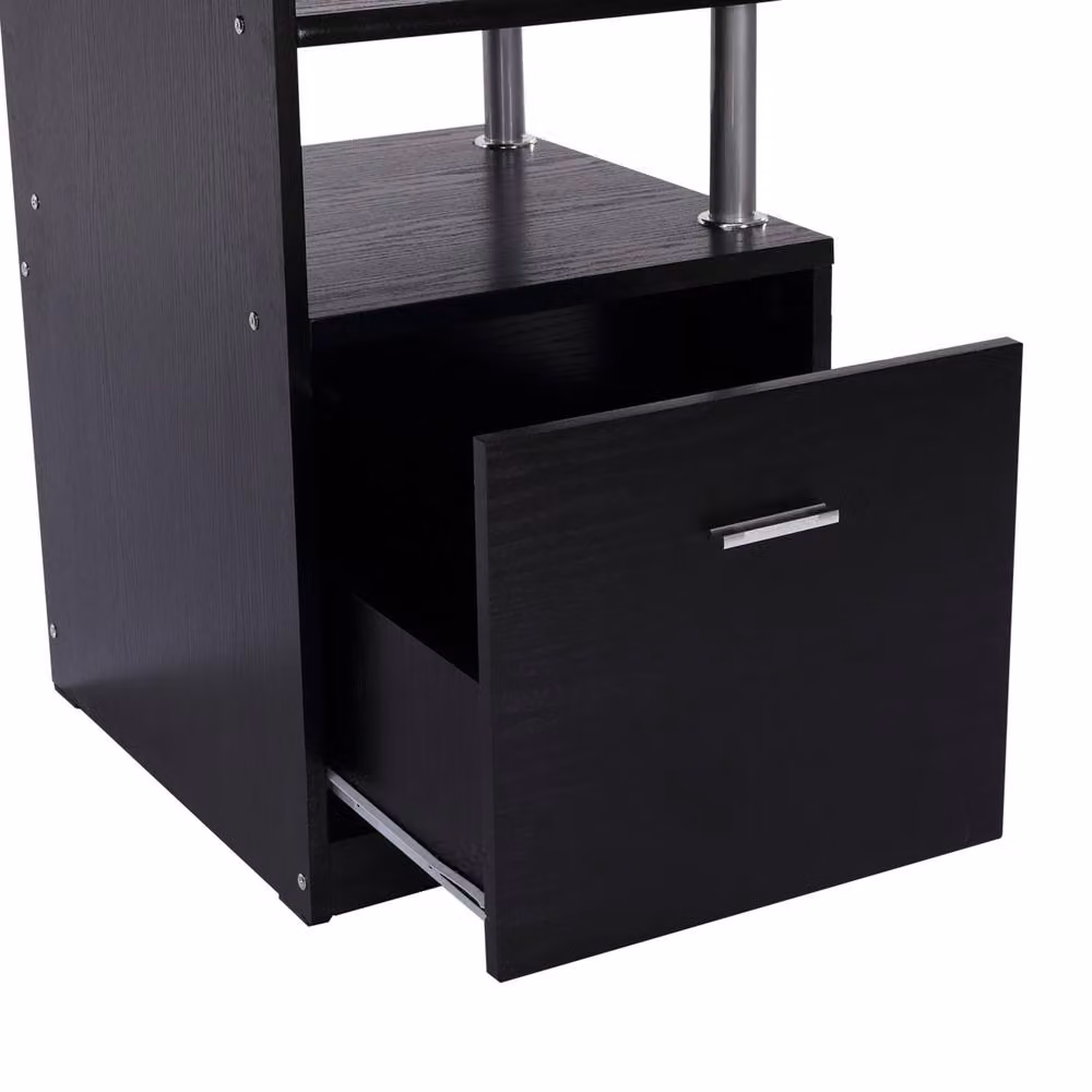 STILVORA Modern Black Computer Desk with W/D/H: 120 x 60 x 88 cm – 8