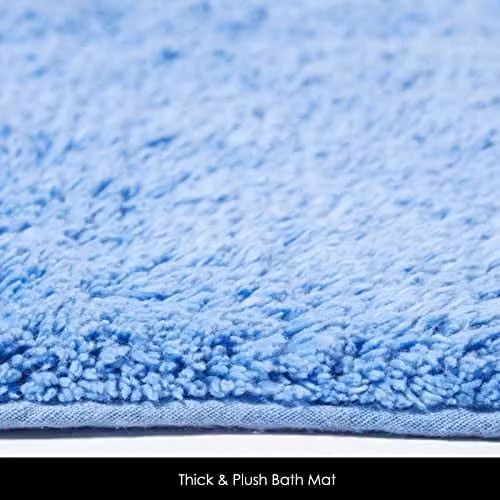 Homescapes Spa Supreme Luxury Cotton Bath Mat, Blue, W/D: 50 x 80 cm – 2
