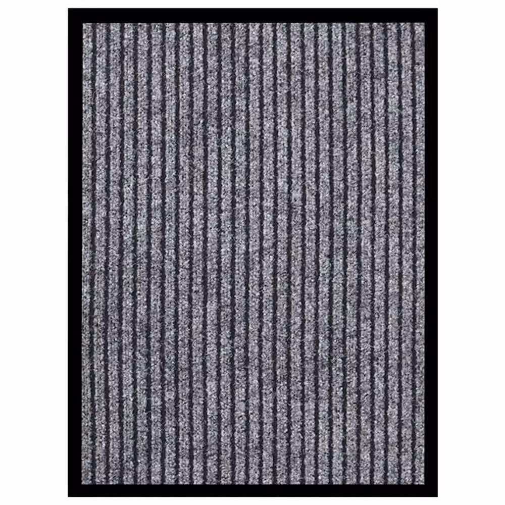 Berkfield Home Traffic Striped Grey Non-Slip Doormat, W: 60 cm, D: 40 cm, H: 0.8 cm – 2