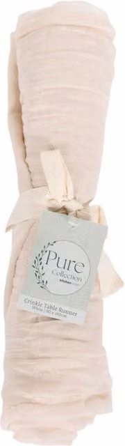Pure Collection Plain Table Runner in White