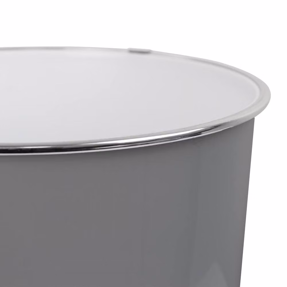 JVL Onyx Round Waste Bin Set of 2, 7L, Grey – 3