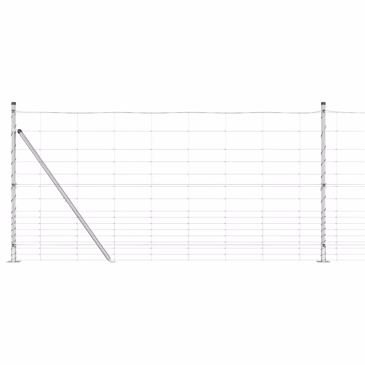 Berkfield Home Field Fence Galvanised Steel in Silver, H: 120 cm x L: 50 m – 2