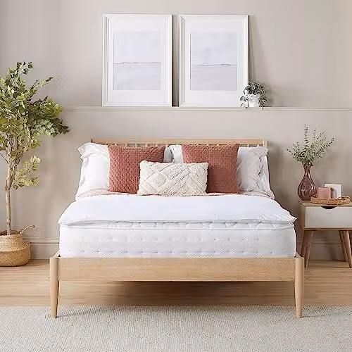 Slumberdown Sleep Soundly Soft Hollow Fibre Mattress Topper in White, W/D/H: 90 x 190 cm – 2