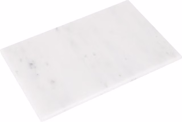 Argon Tableware White Rectangular Marble Chopping Board with Non-Slip Feet