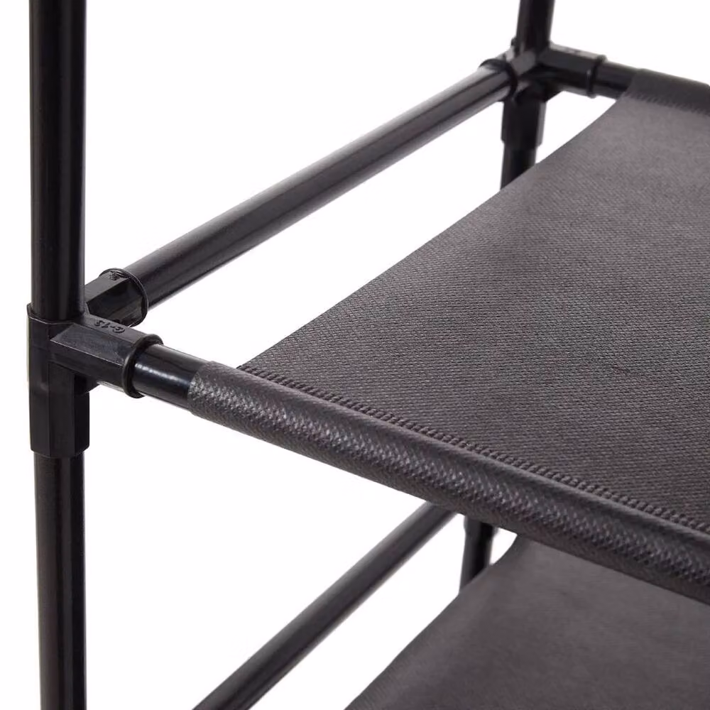 PAWNORA Tall 10-Shelf Shoe Rack for Boots and Storage in Black, W/D/H: 45.5 x 28 x 173 cm – 3