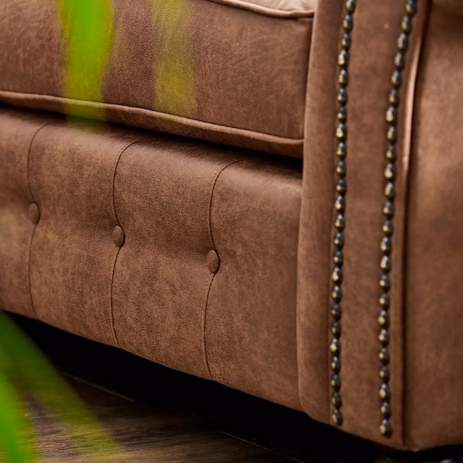 Snugg Furniture UK Limited Oakland L-Shaped 4 Seater Corner Sofa in Brown Synthetic Leather – 2