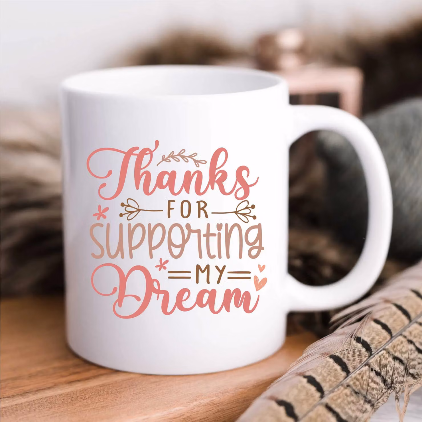 60 Second Makeover Limited Thanks For Supporting My Dream Ceramic Mug in White – 2