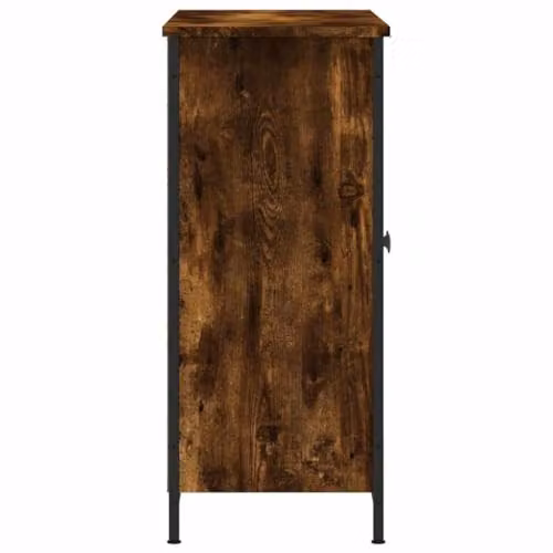 vidaXL Classic Sideboard in Smoked Oak, Brown Engineered Wood, W/D/H: 100 x 33 x 75 cm – 4