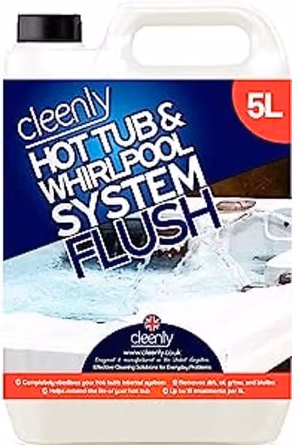Cleenly Hot Tub Jacuzzi Spa Pool Whirlpool System Flush, White, 5kg