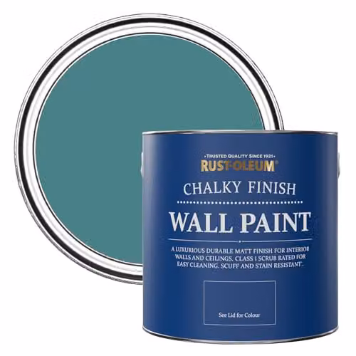 Rust-Oleum Peacock Suit Blue Matt Chalk Wall Paint, 2.5L