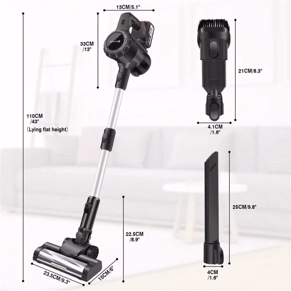 SPETLEK Cordless Bagless Stick Vacuum Cleaner with Pet Hair Function, Black – 2