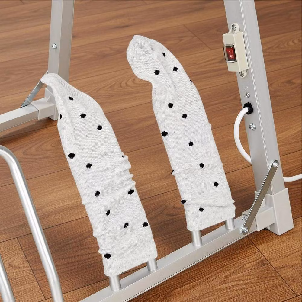 KORVIXA 3 Tier A Frame Heated Clothes Dryer in Silver – 3