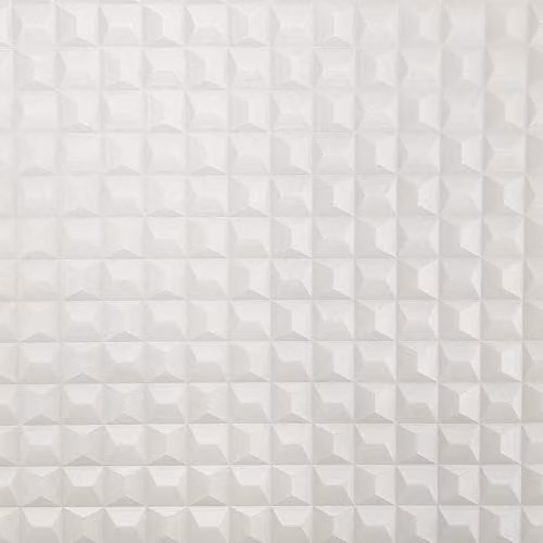 Vymura M95683 Romero 3D Geo White Heavyweight Vinyl Wallpaper, Abstract Geometric Design, Scrubbable Roll