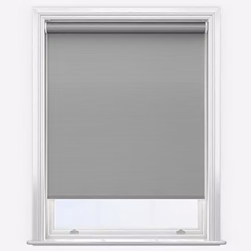 New Edge Blinds Grey Motorised Thermal Blackout Roller Blind, Width: 60 cm, Height: 160 cm