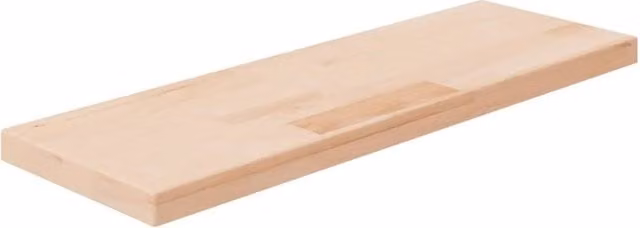 Berkfield Home Untreated Solid Oak Wall Mounted Shelf Board, W: 60 cm, D: 20 cm, H: 2.5 cm, Light Tan