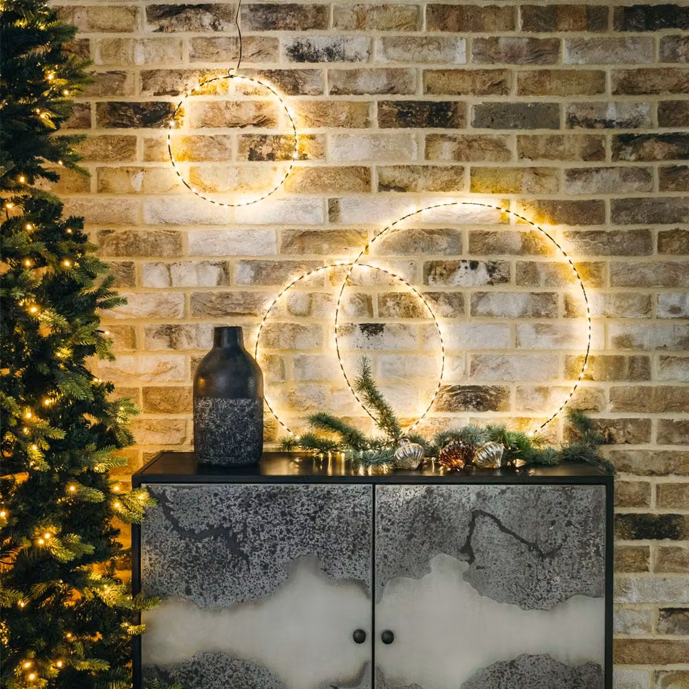 Noma Circle Ring Light in Black, Diameter: 45 cm