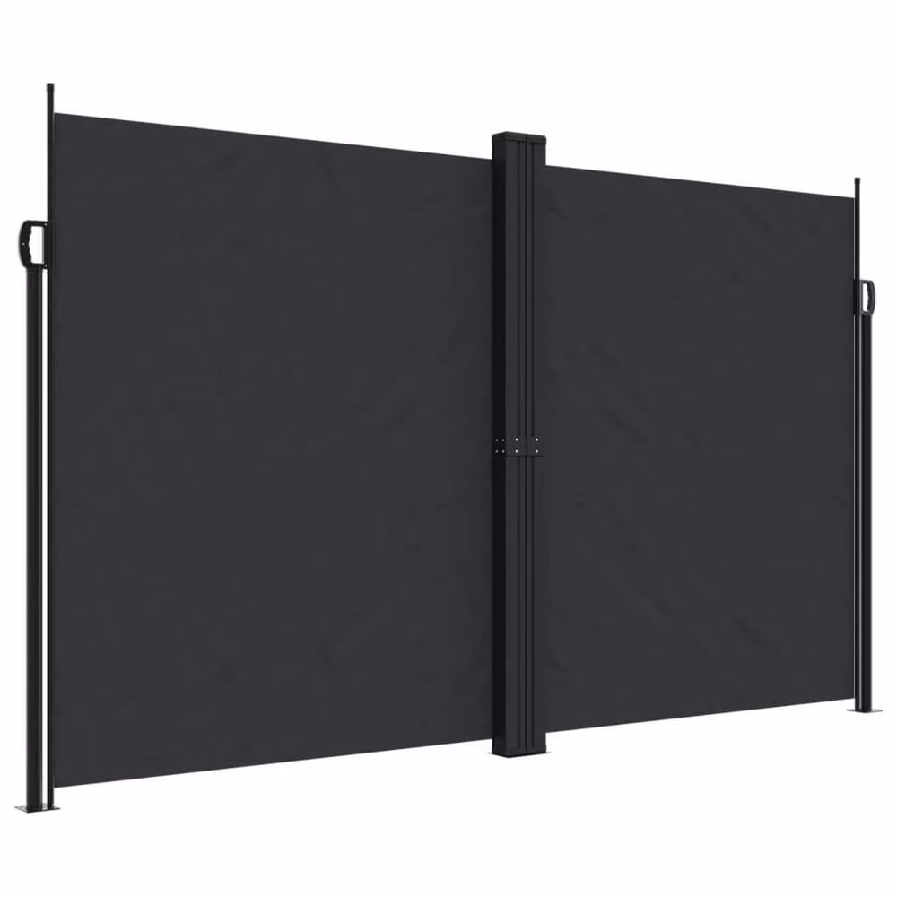 Berkfield Home Retractable Side Awning in Black, W/H: 1200 x 200 cm – 2