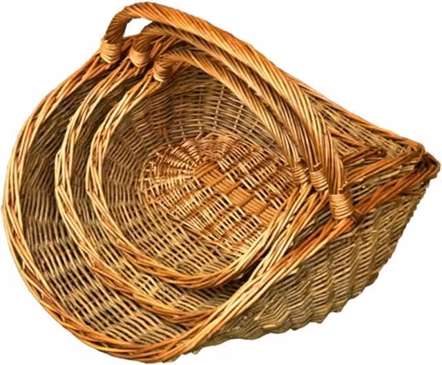 Red Hamper Set of 3 Wentworth Garden Wood Planters in Brown W/D/H: 70 x 30 x 19 cm