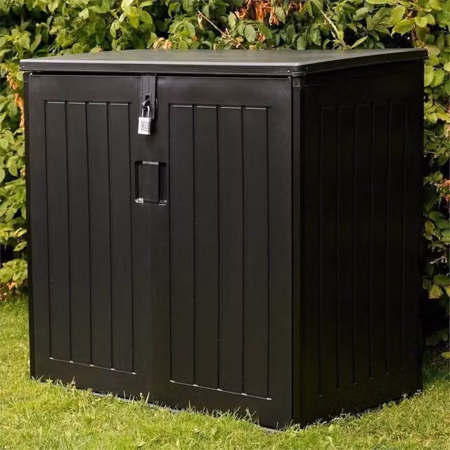 Havendro 775L Weatherproof Padlock Garden Storage Box in Black