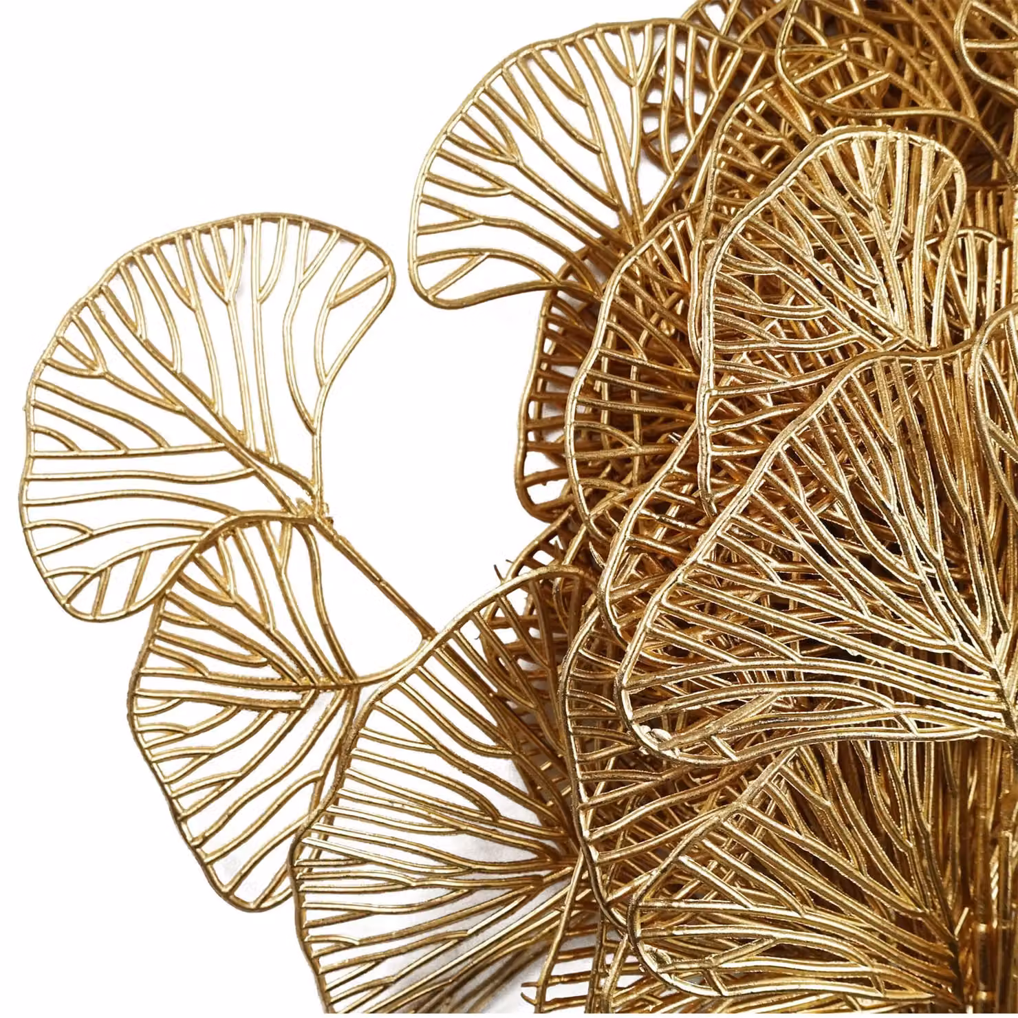 Leaf Artificial Golden Leaves Flower Arrangement in Yellow and Gold, Height: 65 cm – 2
