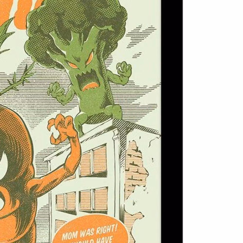 Ilustrata The Vegetables Revenge Framed Multicolour Paper Poster in White – 2