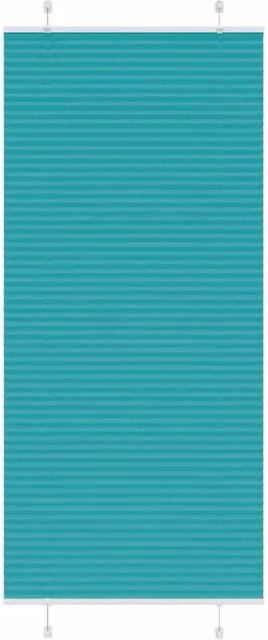 Berkfield Home Single Pleat Petrol Green Fabric Blind, W: 95 cm, H: 200 cm – 1