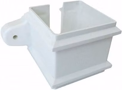 FloPlast Square Downpipe Clip with Fixing Lugs, 65mm, White
