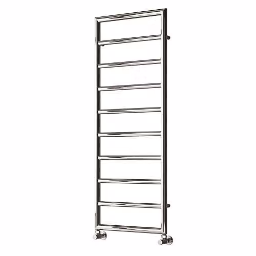 Reina Nardo Chrome Heated Towel Rail, Silver, W/H: 55 x 120 cm