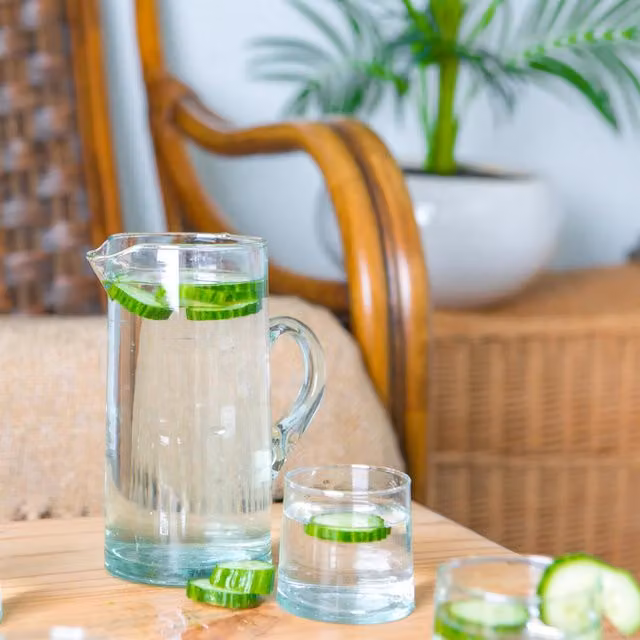 Nicola Spring Glass Jug, Transparent Green, 1 l