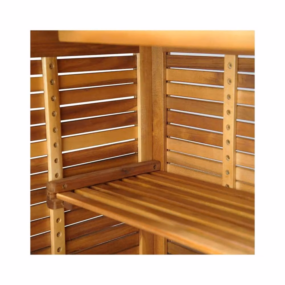 Berkfield Home Beautiful 3 Piece Garden Bar Set in Brown Solid Acacia Wood – 3