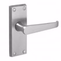 Golden Grace Victorian Lever Latch Door Handle Set in Brushed Satin Chrome