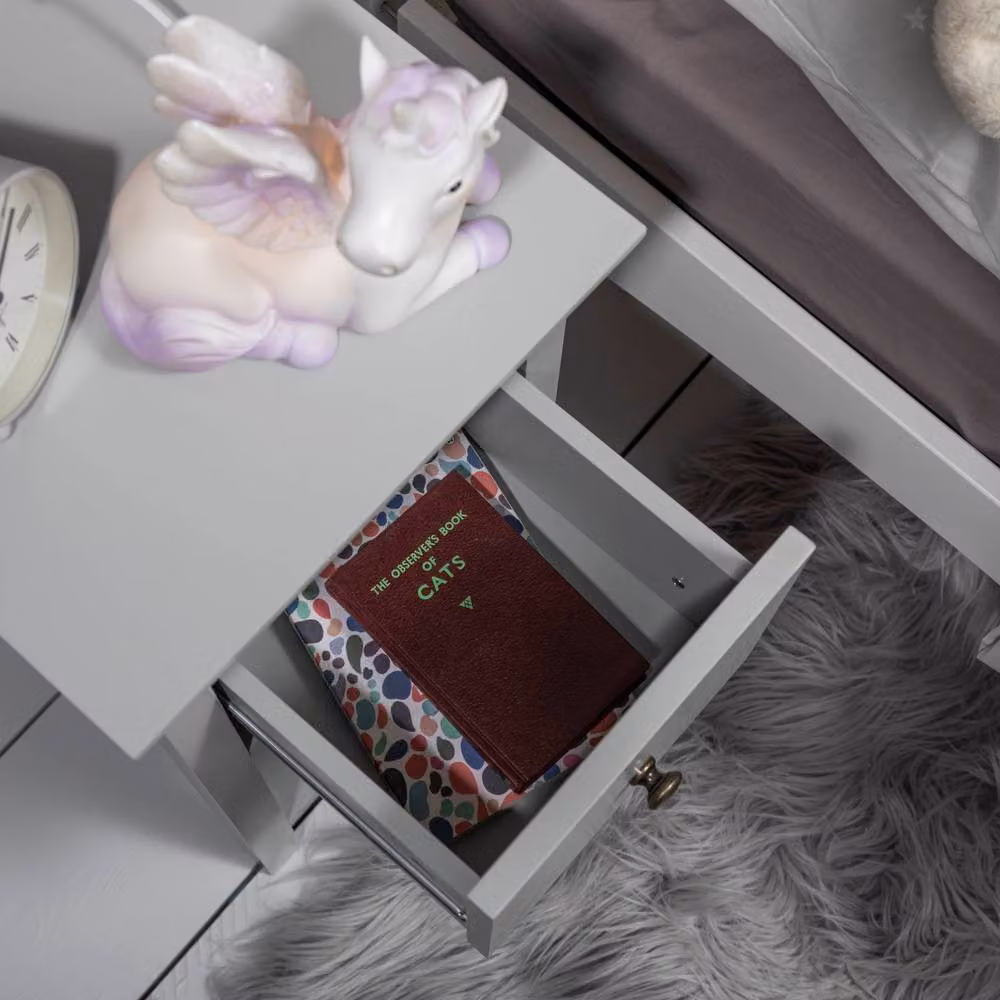 Nöa and Nani Asora Bedside Table with Drawer in Silk Grey – 2