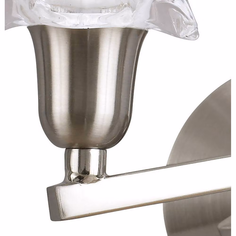Netlighting Alaska 2-Light Switched Wall Lamp in Satin Nickel and Grey – 2