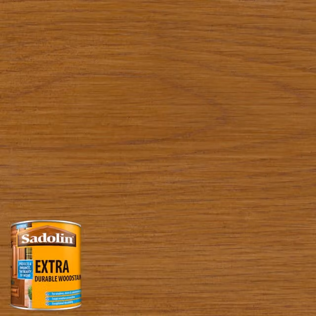 Sadolin Extra Durable Water Repellent Woodstain in Oak, 0.5 l