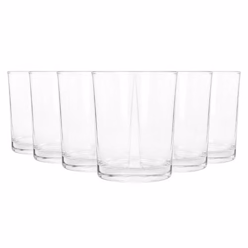 Argon Tableware Set of 6 Transparent Glass Water Tumblers, 200ml – 1