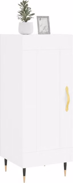 Berkfield Home White Modern Sideboard, W/D/H: 34.5 x 34 x 90 cm