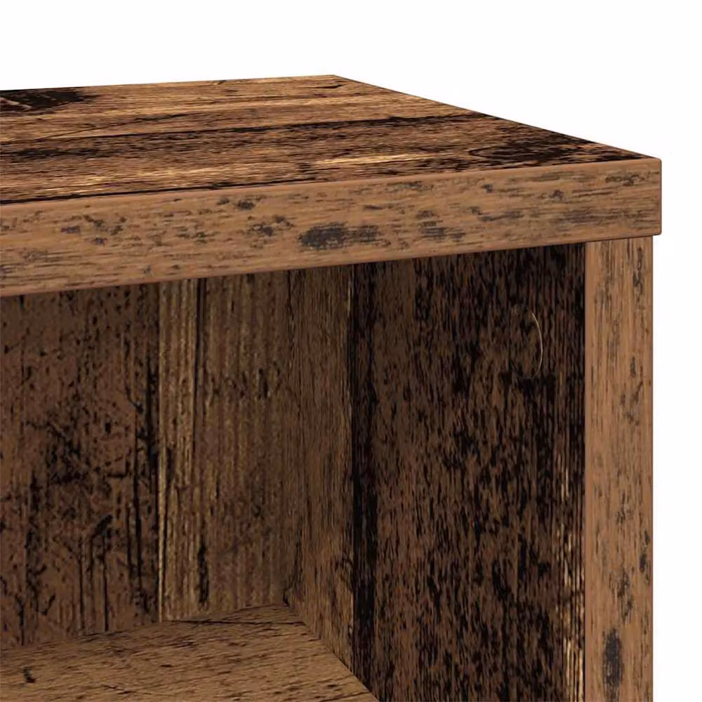 Berkfield Home Sturdy CD Cabinet in Brown Old Wood, W/D/H: 21 x 20 x 88 cm – 3