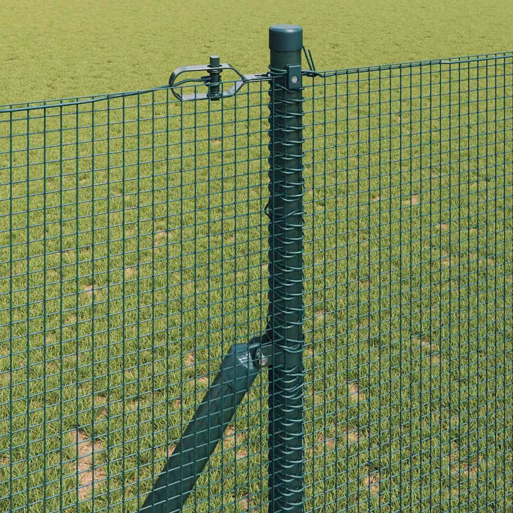 Berkfield Home Green Welded Steel Wire Fence with 13 Posts, 1.2 x 50 m – 3