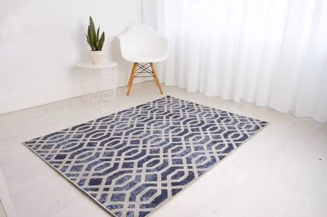 DS Living Bellagio Blue Geometric Rug, W/D/H: 200 x 290 cm – 1