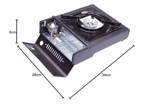 AMOS Eezy Pro Portable Single Burner Camping Stove with Automatic Ignition in Black – 4