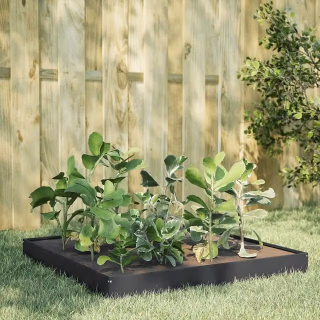 Berkfield Home Garden Anthracite Steel Raised Bed W/D/H: 100 x 100 x 18.5 cm – 1