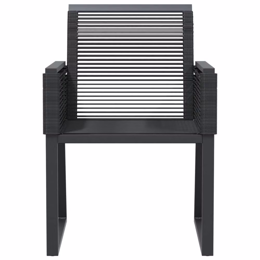 Berkfield Home Beautiful Black Poly Rattan Garden Chairs, Set of 2 – 5
