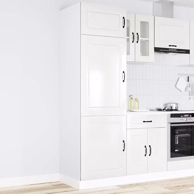 Berkfield Home Kalmar High Gloss White Kitchen Base Unit with Hinged Doors and Internal Shelves