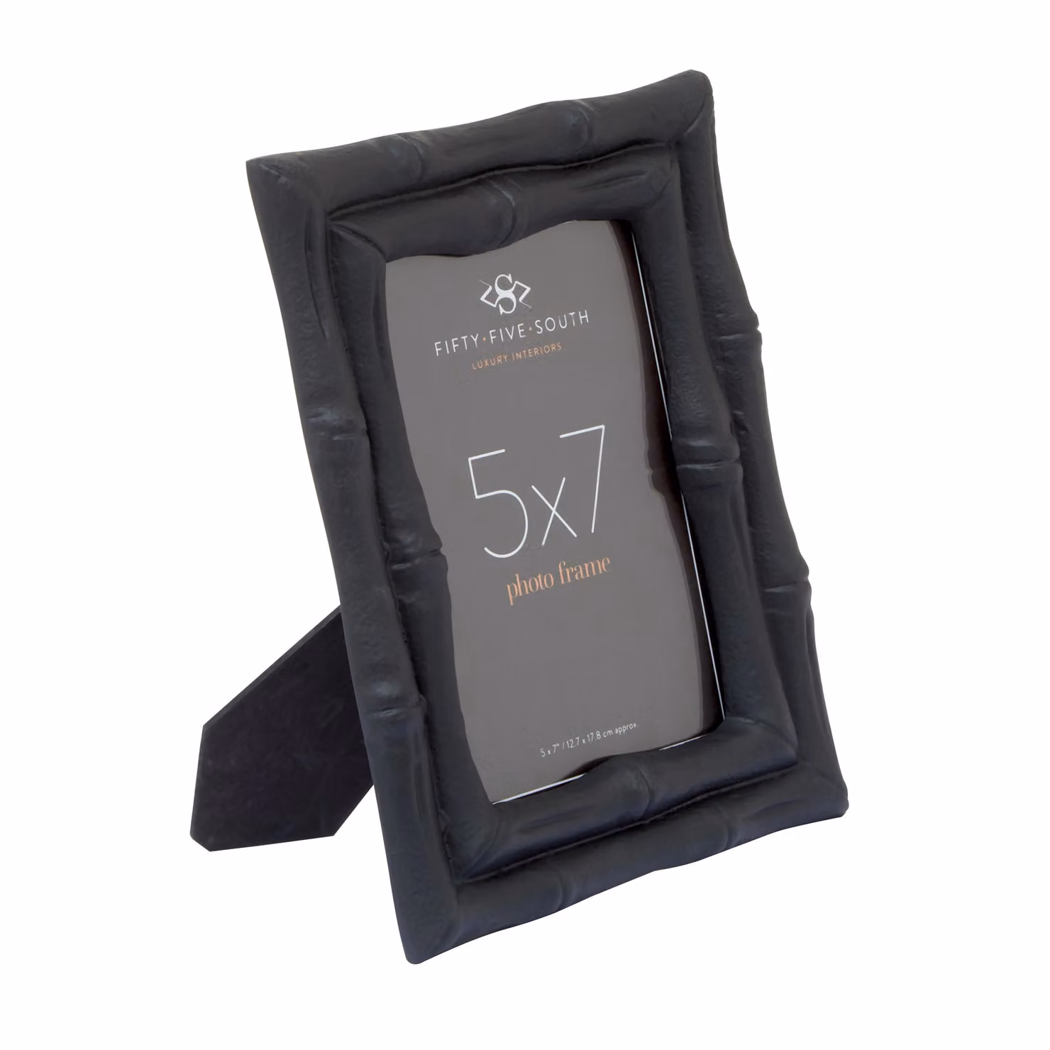 Orsina Hiba Single Rectangular Bamboo Effect Photo Frame, Black, 12.7 x 17.78 cm – 4