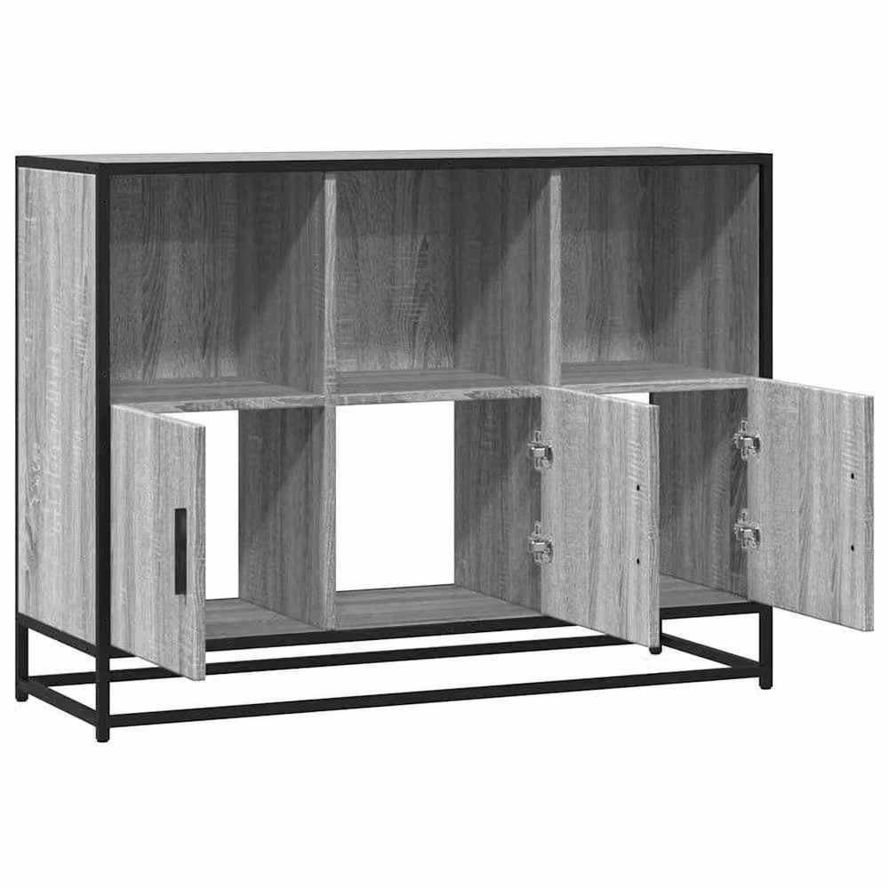 Berkfield Home Grey Sonoma Sideboard in Engineered Wood, W/D/H: 100 x 35 x 76 cm – 4