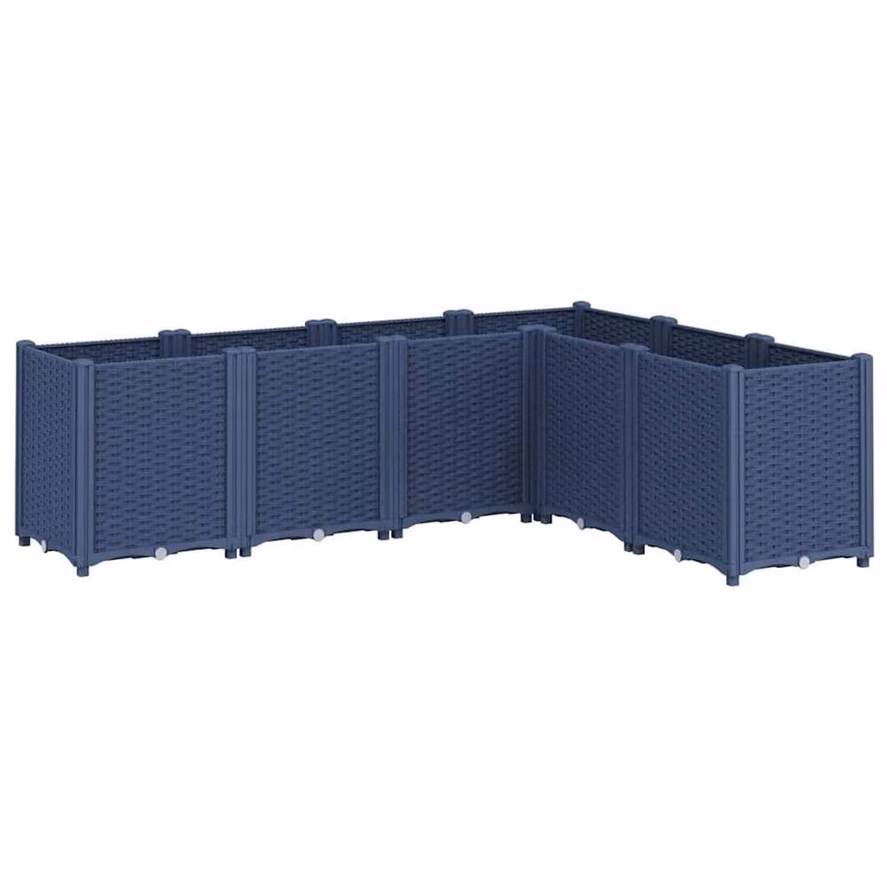 Berkfield Home Beautiful Garden Planter in Blue and Grey, W/D/H: 160 x 120 x 53 cm – 3