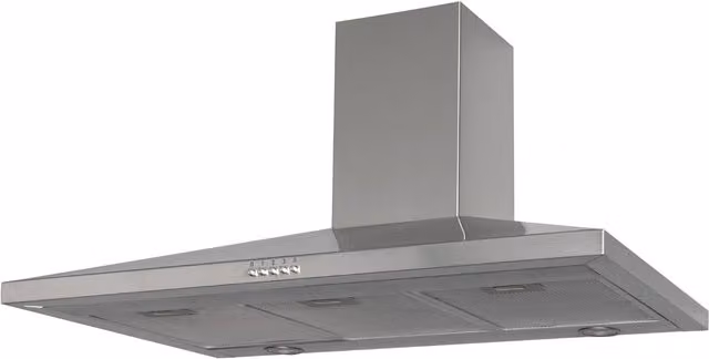 SIA Silver Chimney Cooker Hood Kitchen Extractor Fan W/D/H: 100 x 66 x 55 cm
