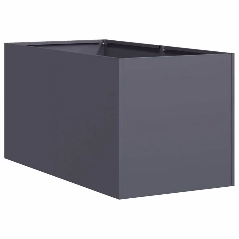 Berkfield Home Anthracite Steel Planter Tub, W/D/H: 80 x 40 x 40 cm – 2