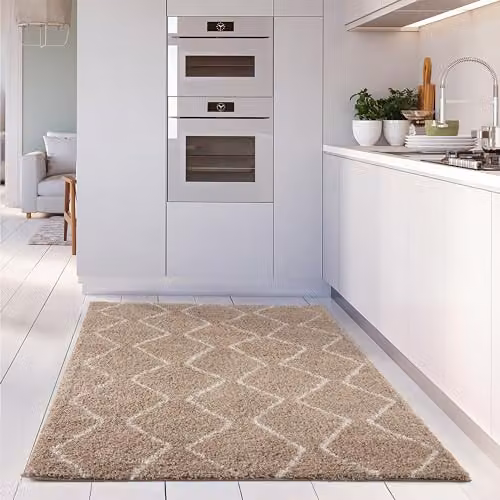 THE RUGS Moroccan Design Rectangular Rug in Beige, W: 80 cm, L: 150 cm – 2