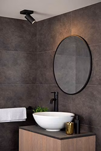 Lucide Taylor Dimmable LED Ceiling Spotlight for Bathrooms, Black, GU10, IP44 – 2